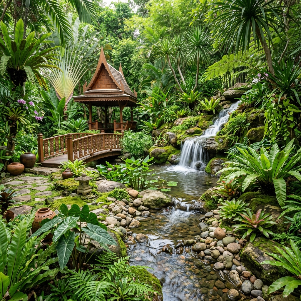 จัดสวนน้ำตกลำธาร เปลี่ยนมุมพักผ่อนในบ้านให้เย็นสบายด้วยธรรมชาติ