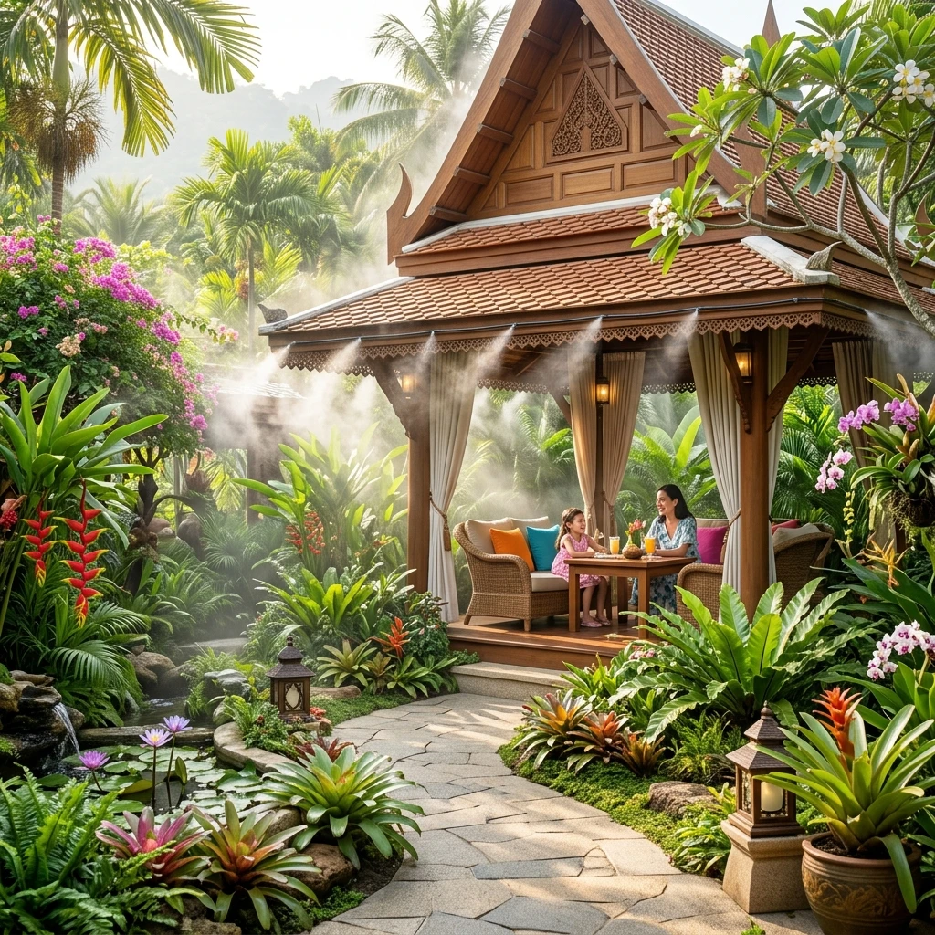 ออกแบบและติดตั้งระบบพ่นหมอก (Misting System)